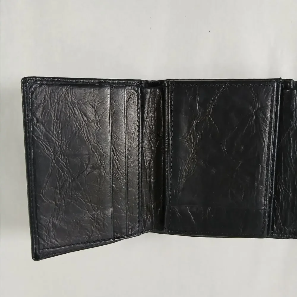 Fossil Men's Neel Genuine Leather Tri-Fold Wallet Black Style: ML3869
